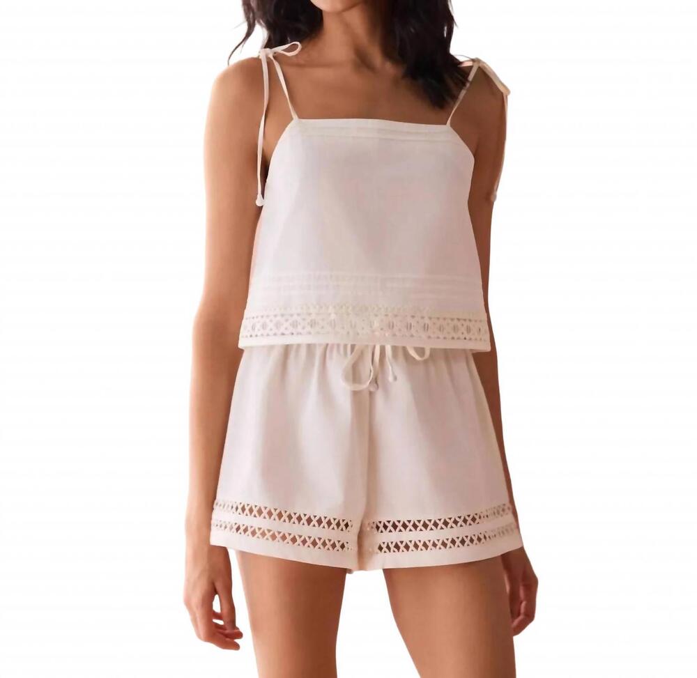 NEW OMIKA tillie square neck tank top in white